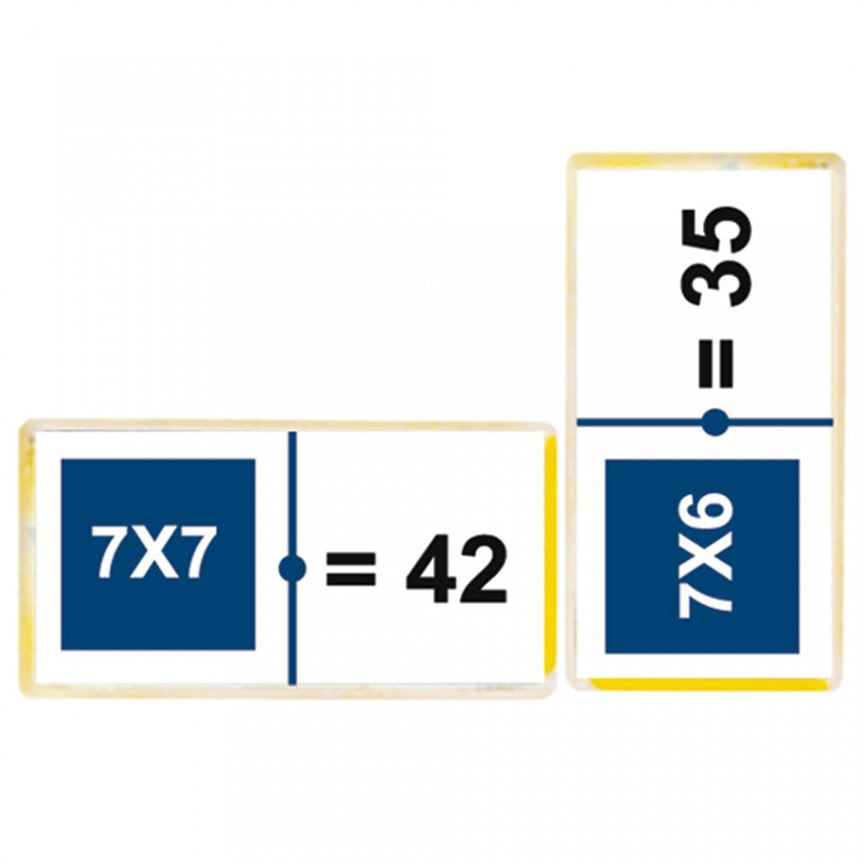 DOMINO JR. TABLAS DE MULTIPLICAR - Ivanna & Pau - Juguetes, material didactico y productos para niños y el bienestar familiar