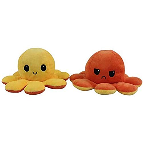 Pulpo reversible peluche mediano de 22 cm estado de ánimo GENERICO