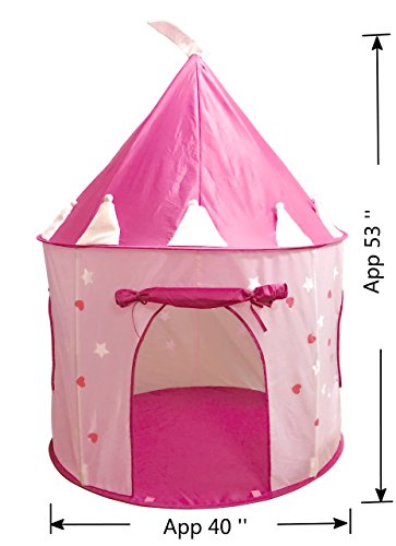 Casa de campaña con diseño de castillo de princesas, para jugar, color rosa - Ivanna & Pau - Juguetes, material didactico y productos para niños y el bienestar familiar