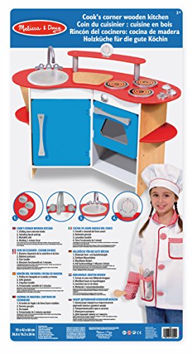 Melissa & Doug Rincon del cocinero: cocina de madera - Ivanna & Pau - Juguetes, material didactico y productos para niños y el bienestar familiar