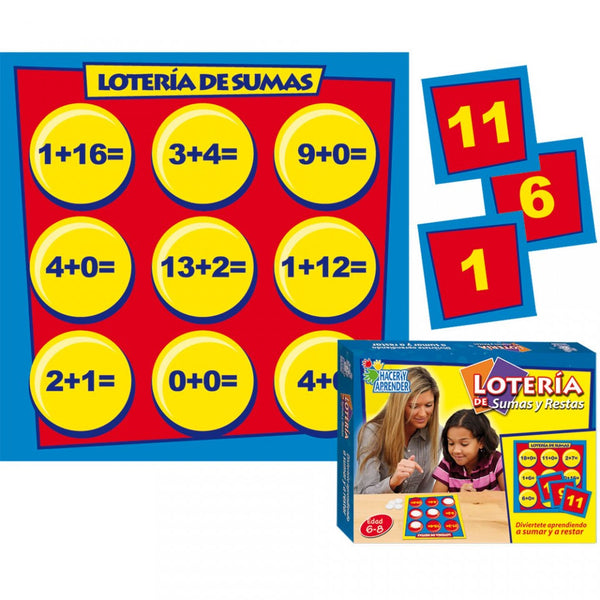 LOTERIA SUMA Y RESTA CON 202 PZAS - Ivanna & Pau - Juguetes, material didactico y productos para niños y el bienestar familiar