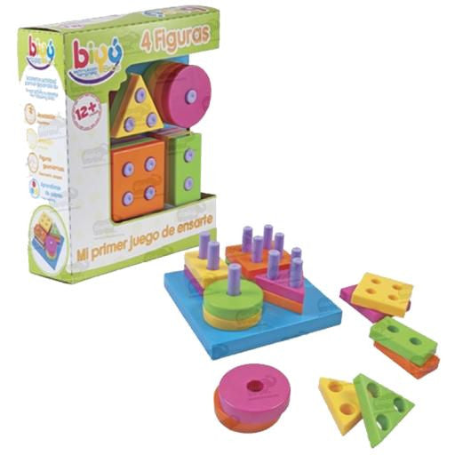 MI PRIMER JUEGO DE ENSARTE 4 FIGURAS - Ivanna & Pau - Juguetes, material didactico y productos para niños y el bienestar familiar