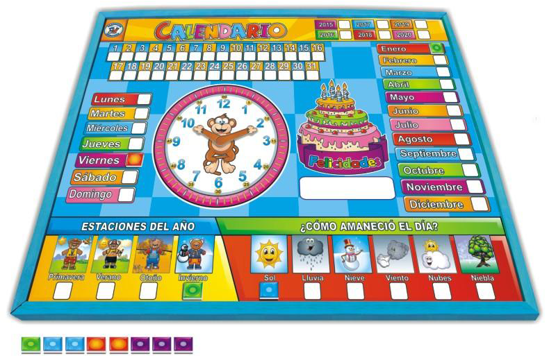 CALENDARIO RELOJ CHANGUITO - Ivanna & Pau - Juguetes, material didactico y productos para niños y el bienestar familiar