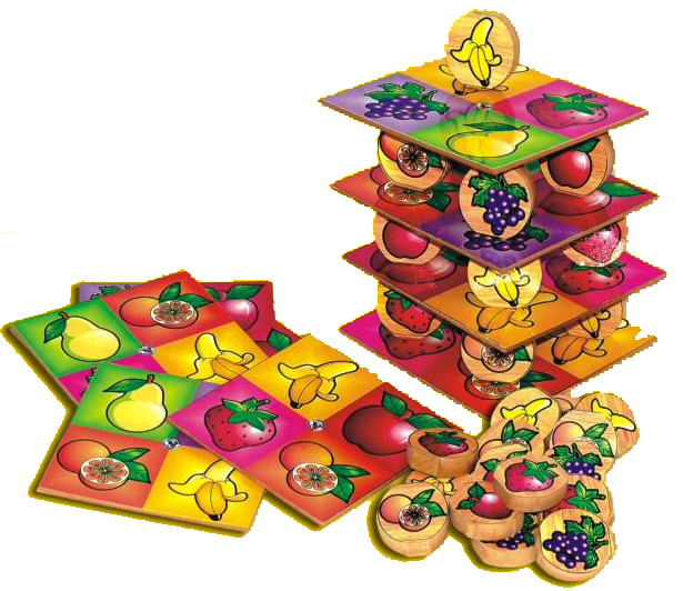 TORRE DE FRUTAS 9 BASES Y 36 FRUTAS - Ivanna & Pau - Juguetes, material didactico y productos para niños y el bienestar familiar