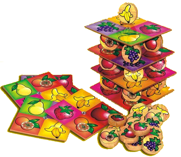 TORRE DE FRUTAS 9 BASES Y 36 FRUTAS - Ivanna & Pau - Juguetes, material didactico y productos para niños y el bienestar familiar