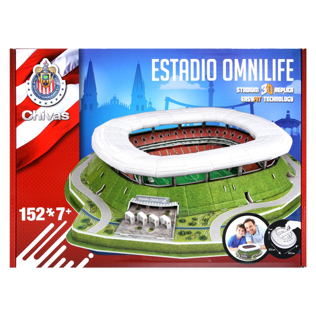 Rompecabezas 3D Estadio omnilife - Chivas Guadalajara - Ivanna & Pau - Juguetes, material didactico y productos para niños y el bienestar familiar