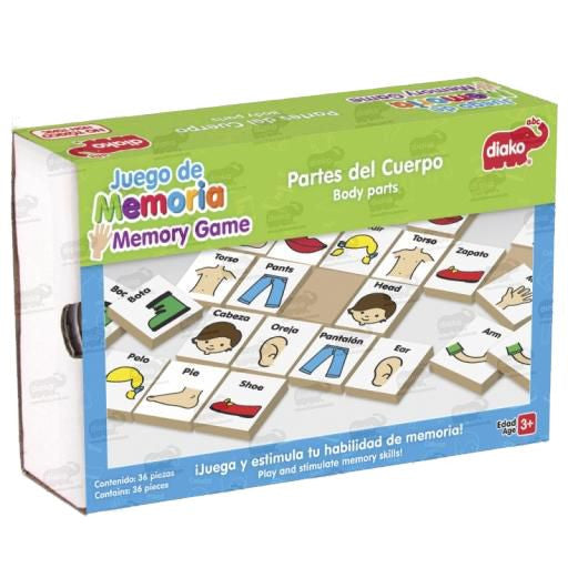 MEMORAMA PARTES DEL CUERPO - Ivanna & Pau - Juguetes, material didactico y productos para niños y el bienestar familiar