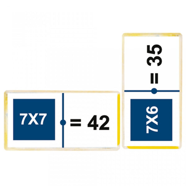 DOMINO JR. TABLAS DE MULTIPLICAR - Ivanna & Pau - Juguetes, material didactico y productos para niños y el bienestar familiar