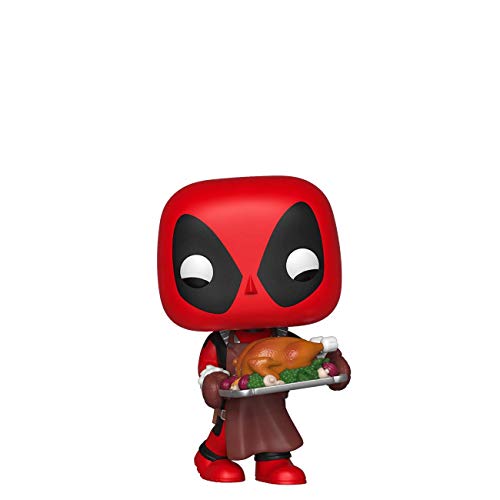 Funko - Holiday - Deadpool with Turkey Figura Coleccionable de Vinilo, Multicolor, 43337