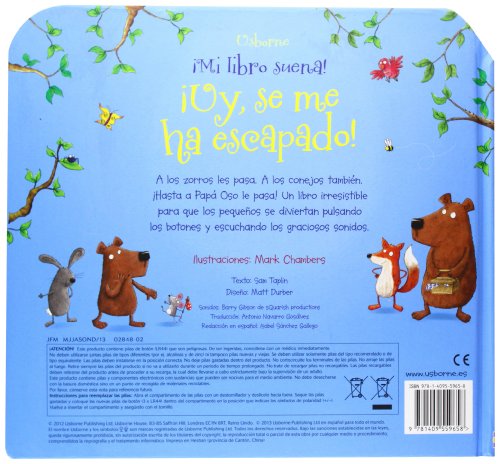 Libro con sonidos ¡Uy, se me ha escapado! - Ivanna & Pau - Juguetes, material didactico y productos para niños y el bienestar familiar