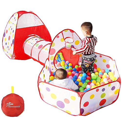 Carpa con  Túnel y alberca de pelotas para niños (pelotas no Incluidas)