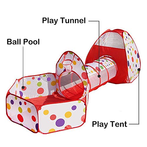Carpa con  Túnel y alberca de pelotas para niños (pelotas no Incluidas)