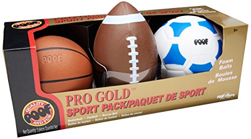 Ivanna & Pau - Pro Gold 9.5-Inch Football, 7-Inch Basketball and 7.5-Inch Soccer Ball 3 - Ivanna & Pau - Juguetes, material didactico y productos para niños y el bienestar familiar