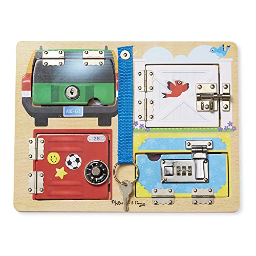 Melissa & Doug - Tablero de cerraduras y pestillos, 9540