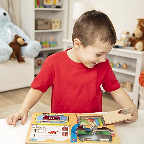 Melissa & Doug - Tablero de cerraduras y pestillos, 9540