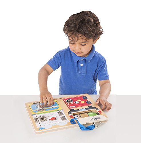 Melissa & Doug - Tablero de cerraduras y pestillos, 9540