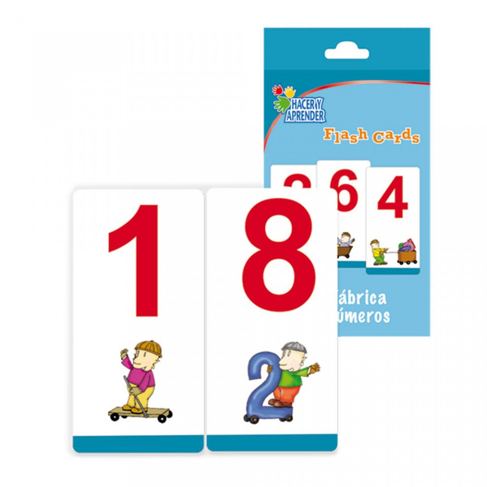 FLASH CARDS FABRICA DE NUMEROS 40 CARTAS - Ivanna & Pau - Juguetes, material didactico y productos para niños y el bienestar familiar
