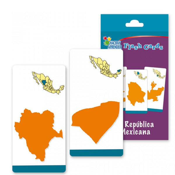 FLASH CARDS ESTADOS DE LA REPUBLICA 32 CARTAS - Ivanna & Pau - Juguetes, material didactico y productos para niños y el bienestar familiar