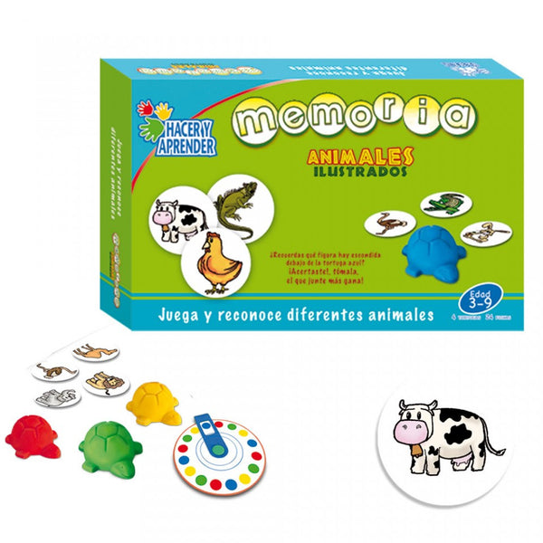 MEMORAMA ANIMALES ILUSTRADOS - Ivanna & Pau - Juguetes, material didactico y productos para niños y el bienestar familiar