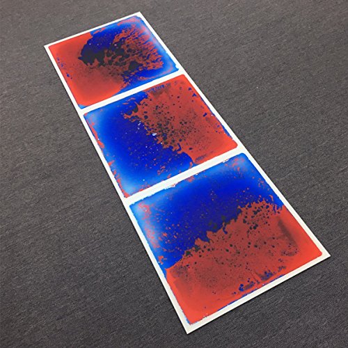 Tapete - Art3d Liquid Dance Floor Colorful Home Decor Tile, 12" x 12" Blue-Red - Ivanna & Pau - Juguetes, material didactico y productos para niños y el bienestar familiar