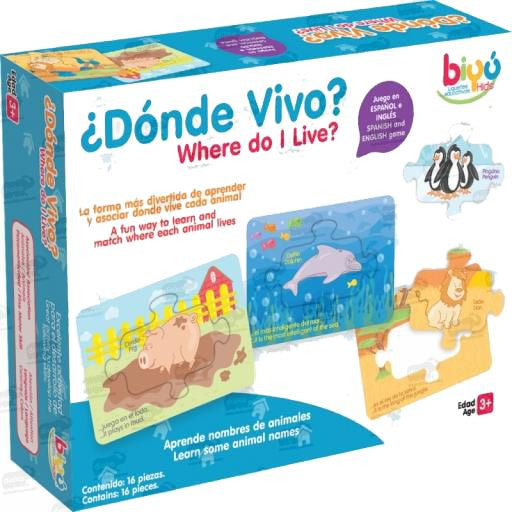 ROMPECABEZAS ¿DONDE VIVO? - Ivanna & Pau - Juguetes, material didactico y productos para niños y el bienestar familiar