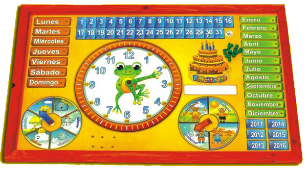 CALENDARIO RELOJ RANITA - Ivanna & Pau - Juguetes, material didactico y productos para niños y el bienestar familiar