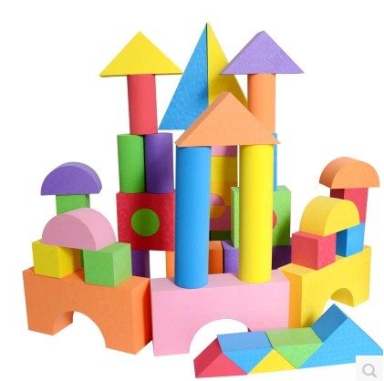 Bloques de construcción suaves de foamy con figuras geometricas - Ivanna & Pau - Juguetes, material didactico y productos para niños y el bienestar familiar